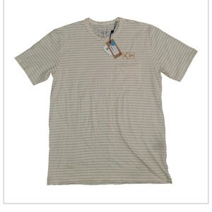 Rag&bone Men's Striped‎ Cream T-Shirt